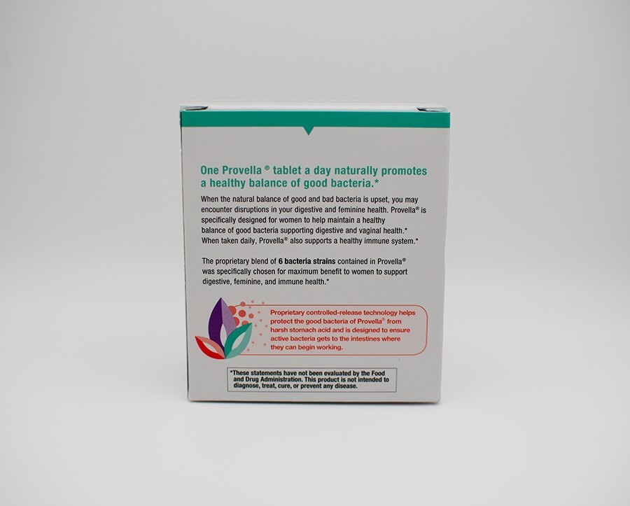 Provella Womens Digestive & Feminine Probiotic Dietary Supplement Tablets 30 ct