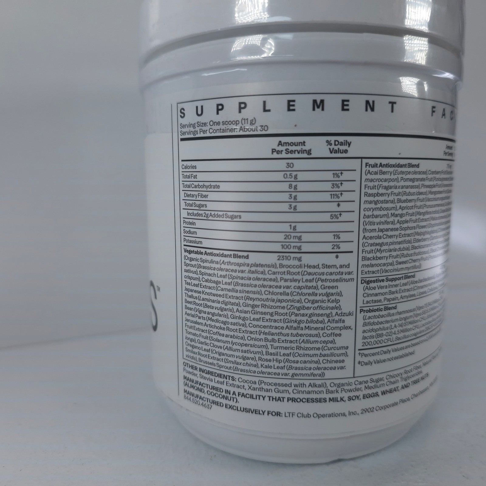 LTH Life GREENS Cafe Mocha Vegan Superfood Powder 11.75oz Exp 01/2027