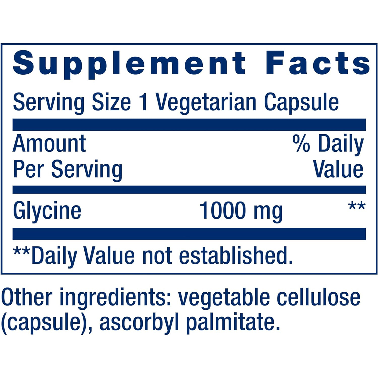 Life Extension Glycine, 1000 mg, 100 Vegetarian Capsules