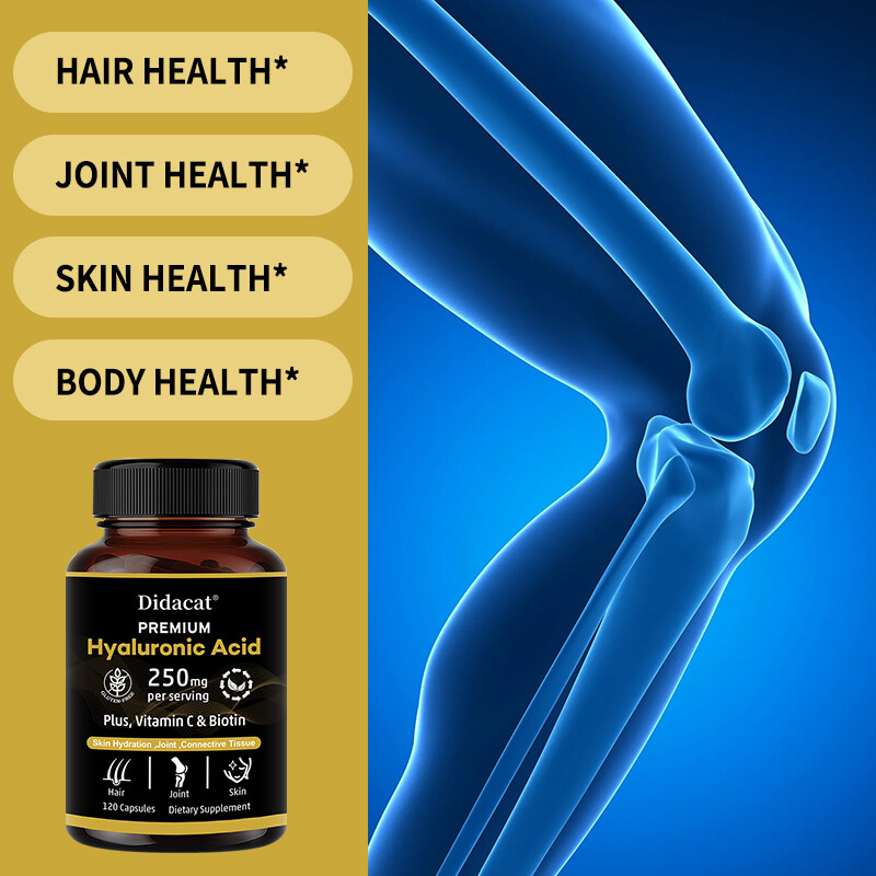 Hyaluronic Acid, Biotin & Vitamin C Capsules AntiAging Hair, Skin & Joint Health