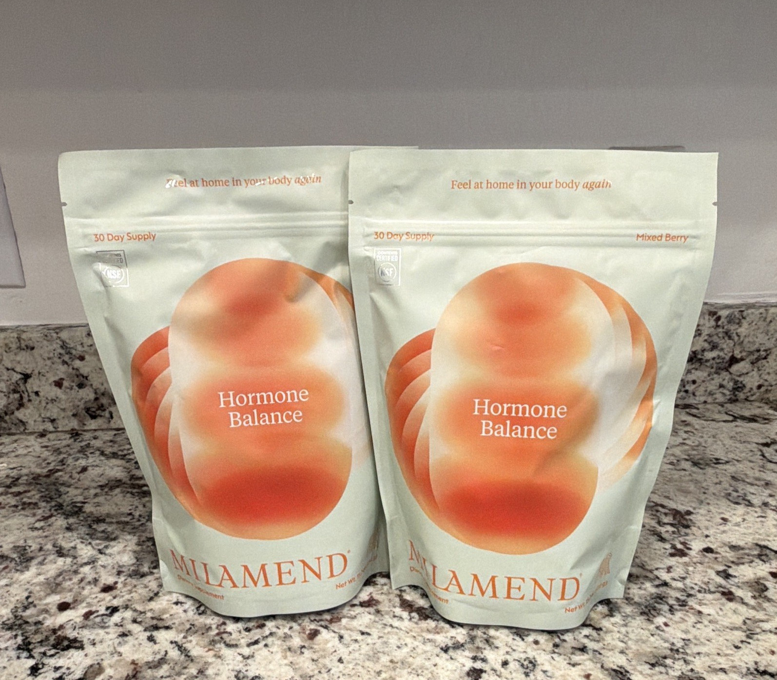 MILAMEND Hormone Balance Powder Mixed Berry 30 Day Supply Gluten-Free Non-GMO