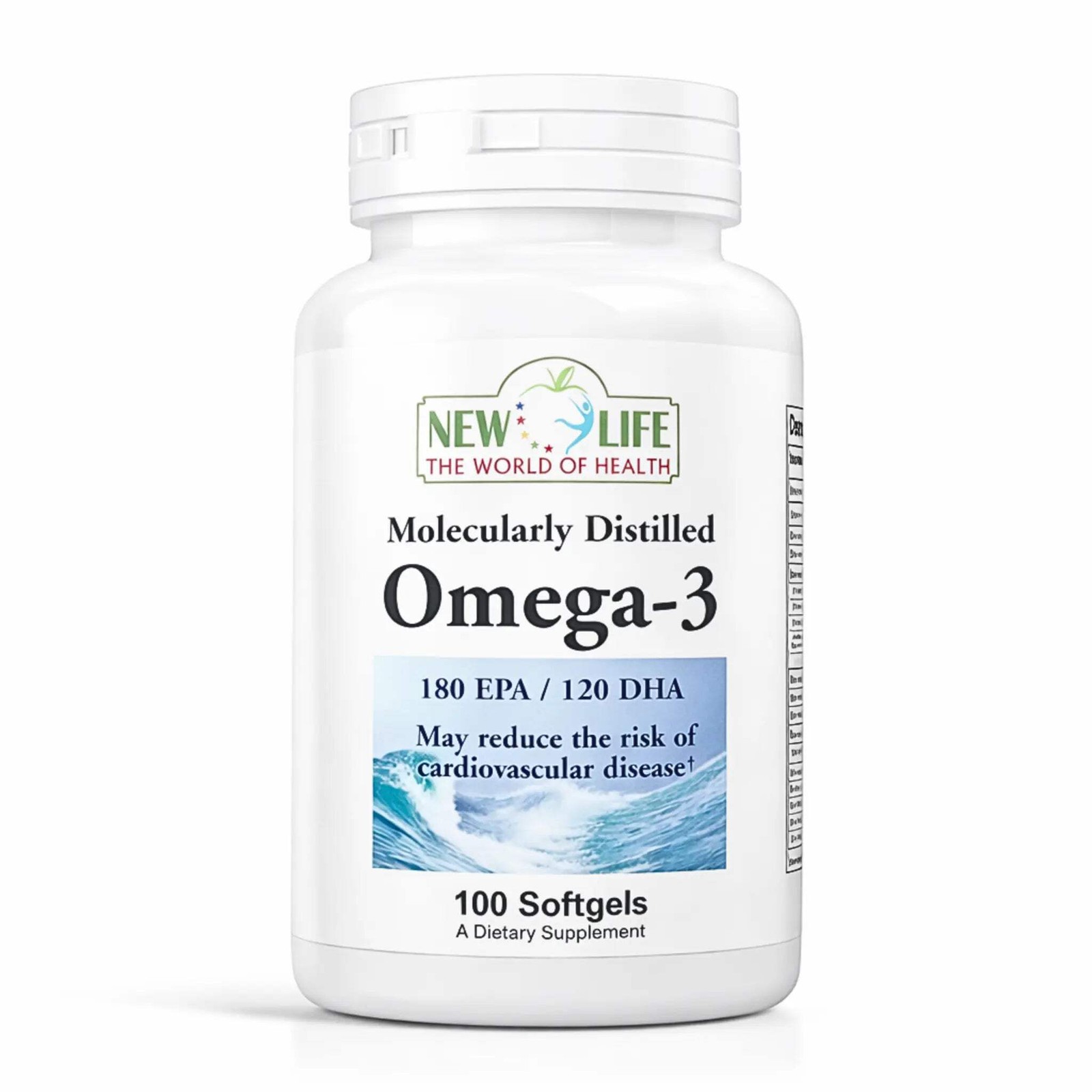 New Life Omega 3, Cardiovascular Support, Fatty Acid, 100 Softgels