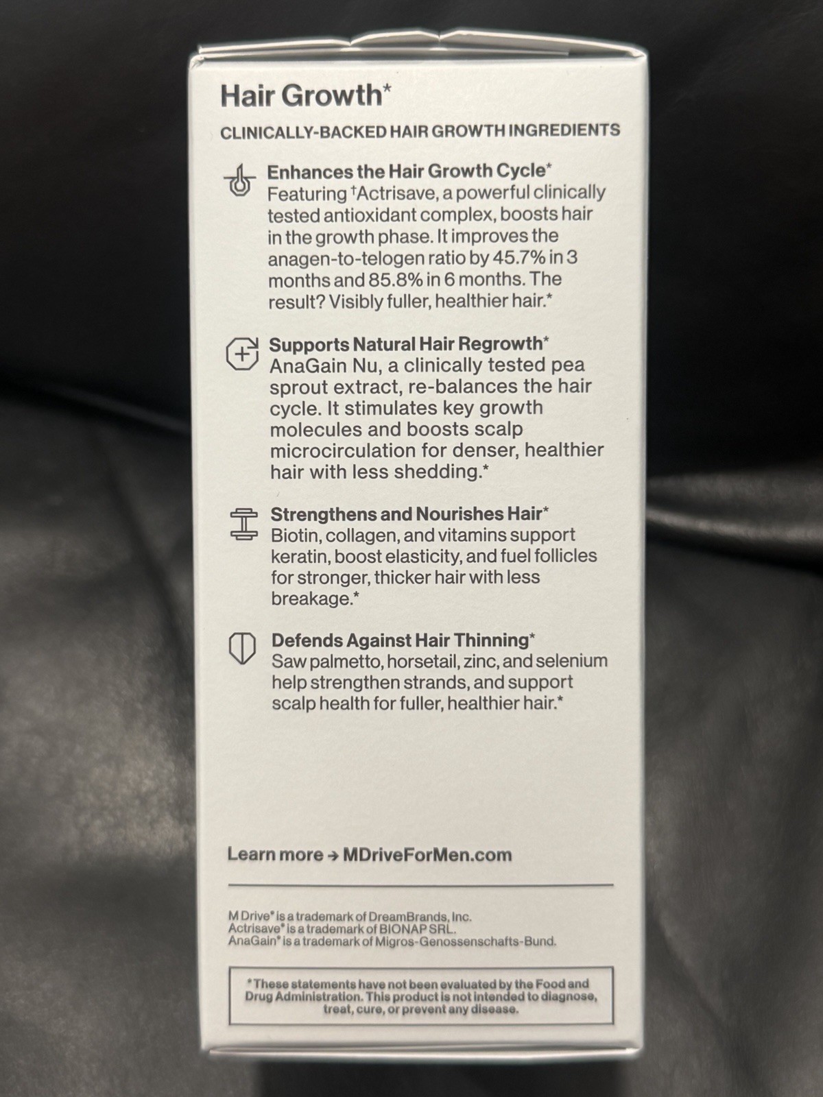 M Drive Hair Growth Complex Biotin Collagen Zinc 120 Capsules Exp 09/2027