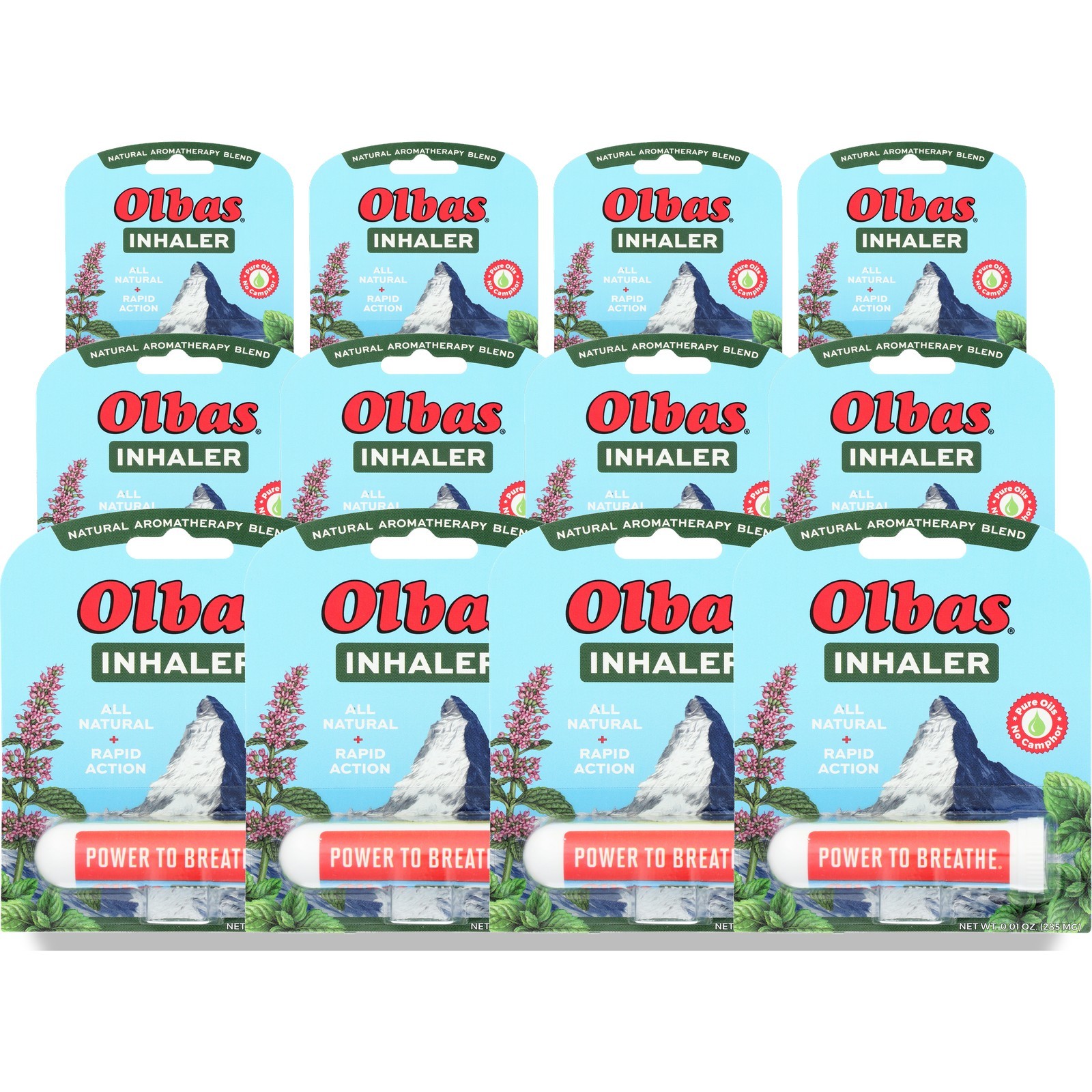 Olbas Aromatherapy Inhaler Natural Blend 0.01 Oz Oil 12 Pack