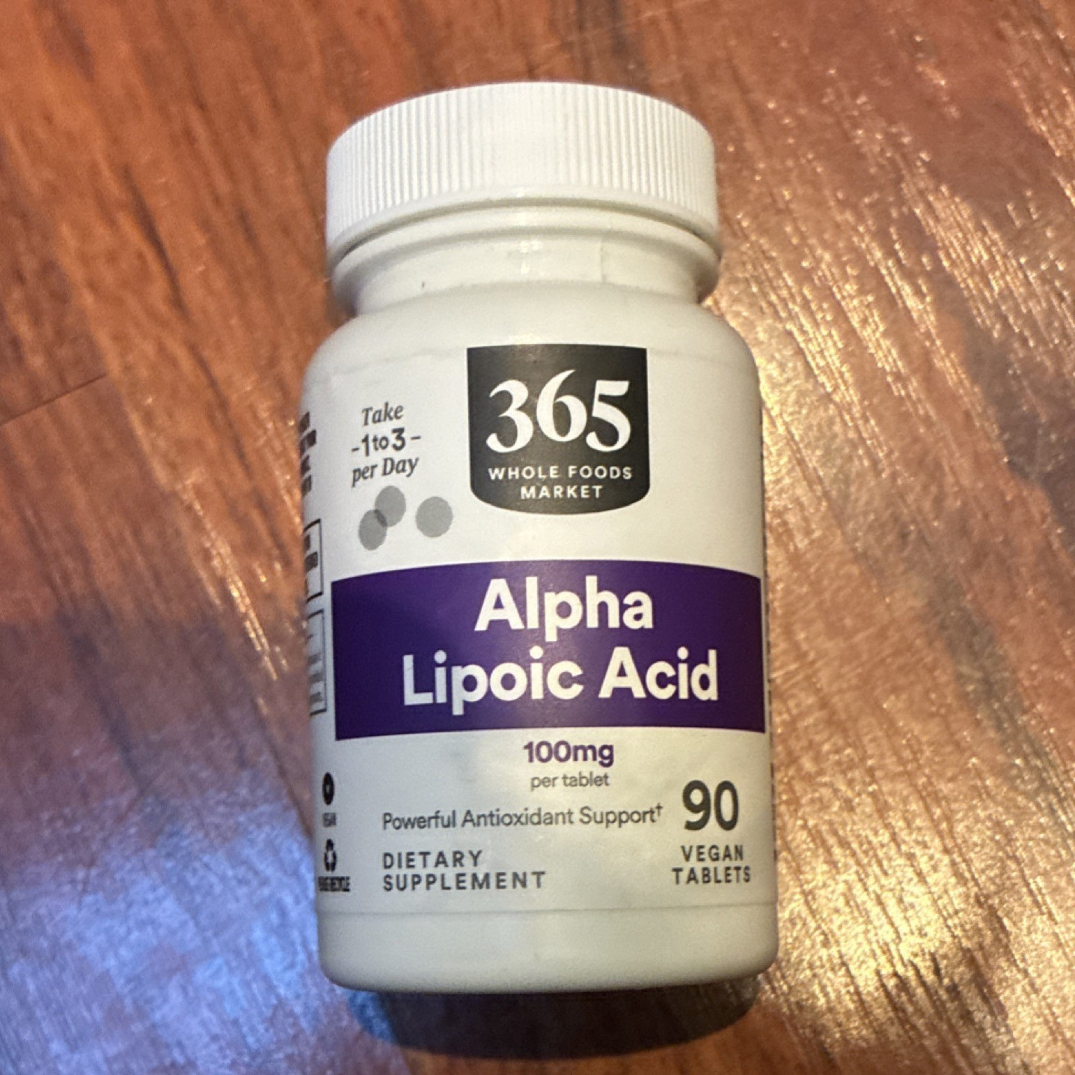 365 Whole Foods Alpha Lipoic Acid 100 mg Vegan 90 Tablets