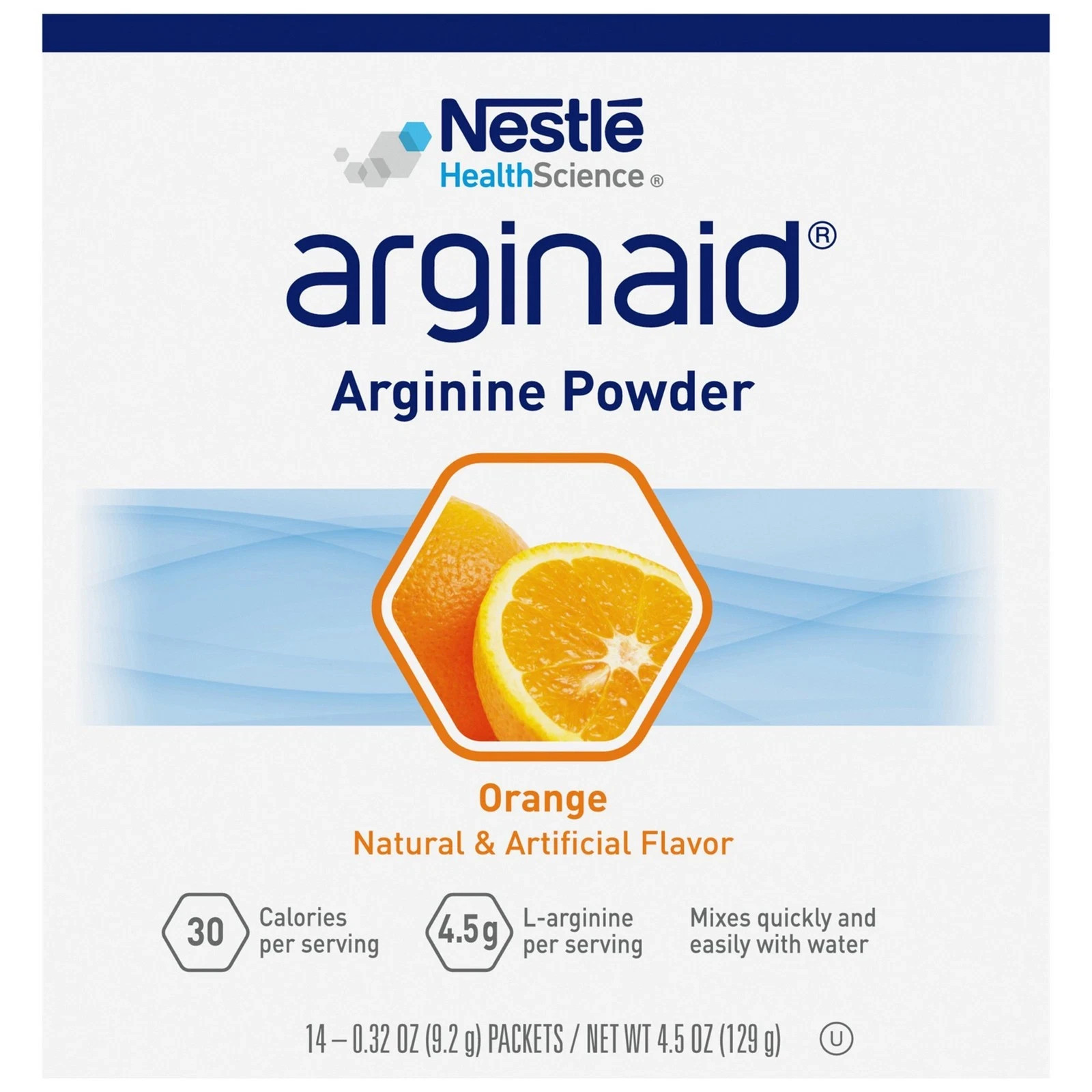 Nestle Arginaid Oral Supplement Powder Orange 0.32 oz. Packet, 14 Ct