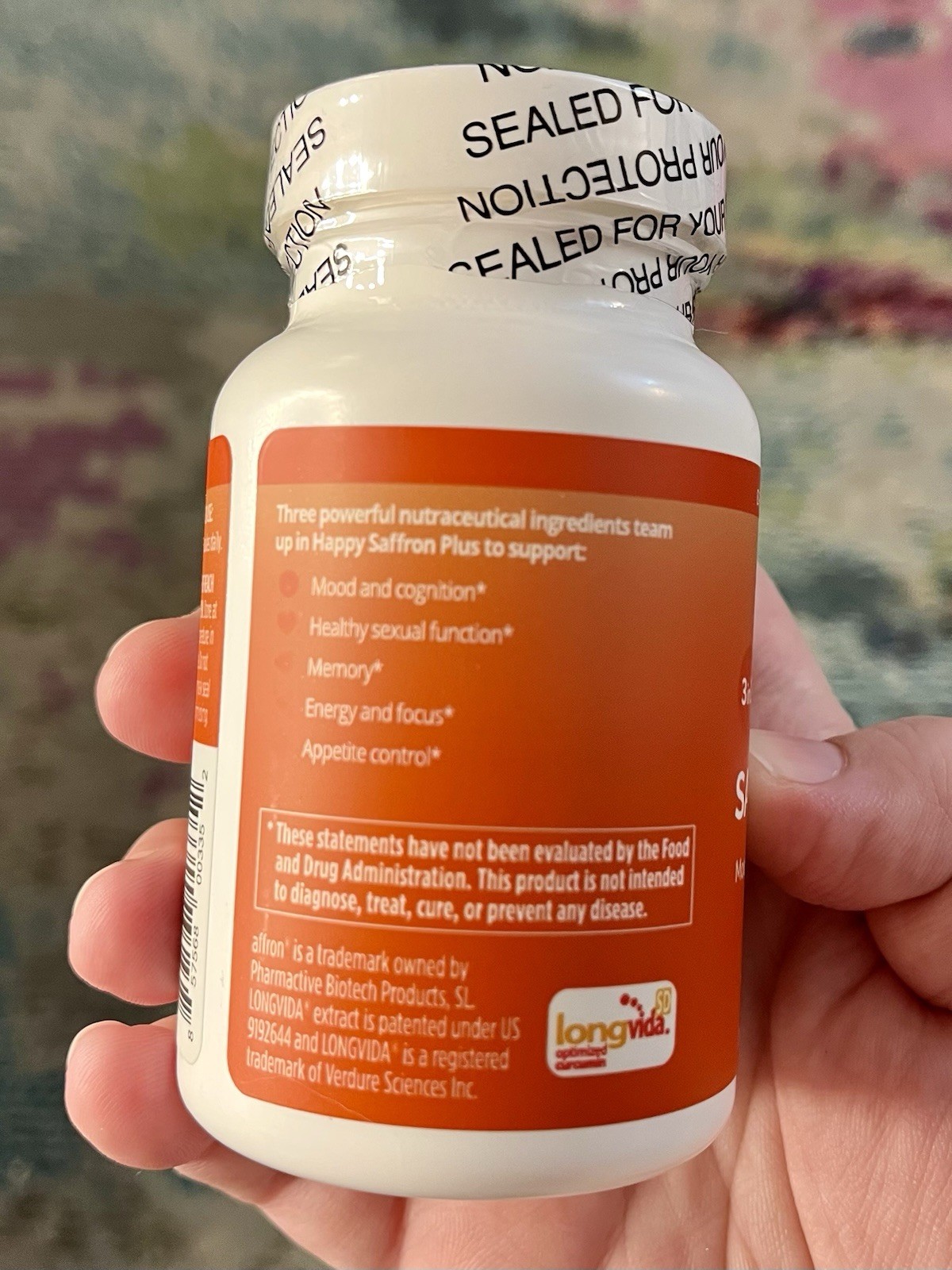 BrainMD Happy Saffron Plus Saffron Curcumin Zinc Vegan Gluten Free 90 Capsules