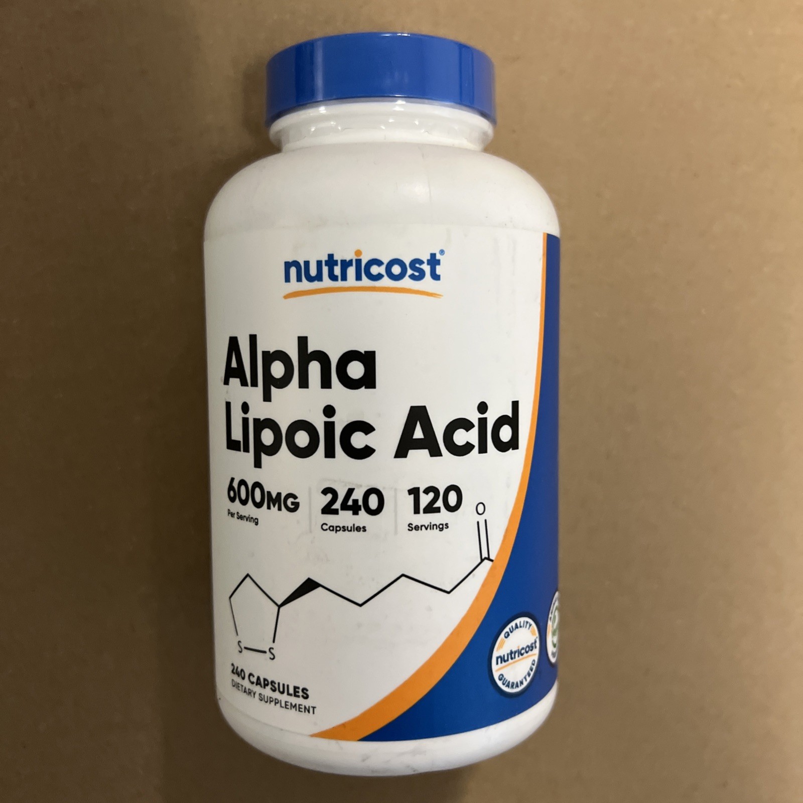 Nutricost Alpha Lipoic Acid – 600mg Per Serving – 240 Capsules Exp:01/2027