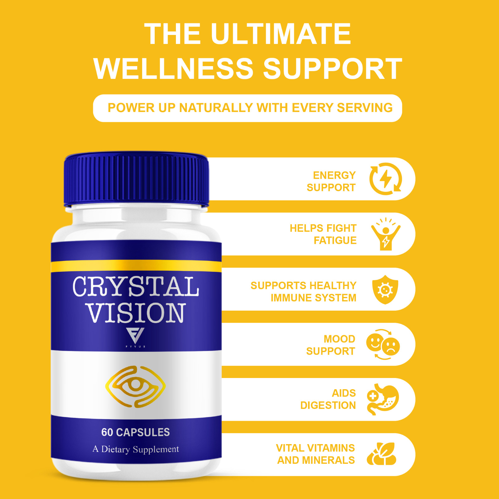 (2 Pack) Crystal Vision Eye Care, Crystal Vision Supplement (120 Capsules)