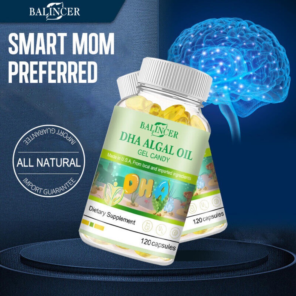 120 Capsules – Dha algae oil – 4080mg- EPA & DHA-Brain health, improve memory