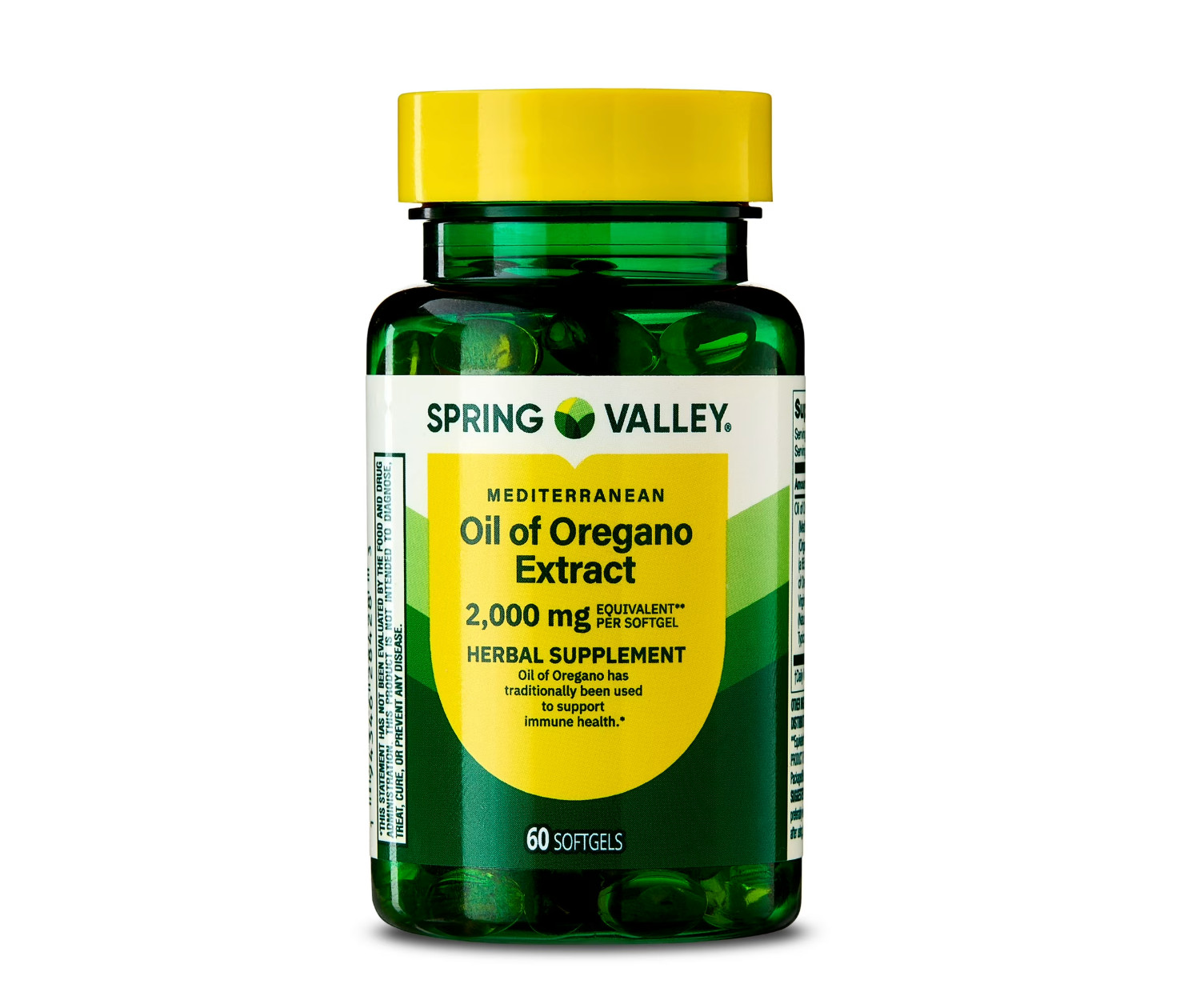 2 Spring Valley Med. Oil of Oregano 60 x 2 Softgels 120 total 2,000 mg w/ Org