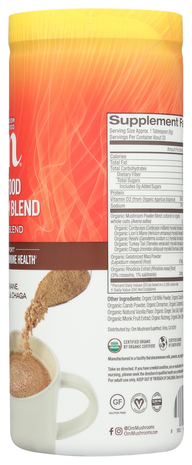 Morning Mushroom Superfood Blend Powder By Om 8.47 Oz 1 Pack