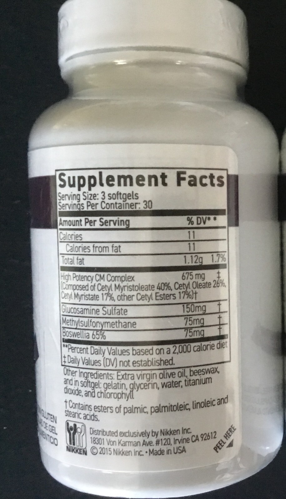 NIKKEN HIGH-POTENCY KENZEN JOINT FOR HEALTHY JOINTS 30 DAY SUPPLY