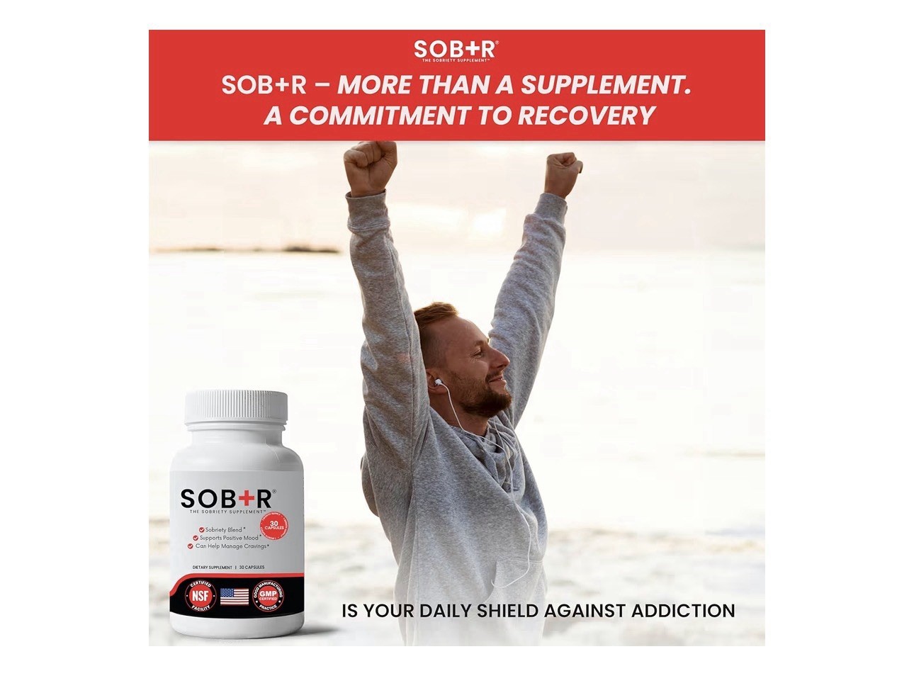 SOB+R Sobriety Supplement Mood Support – 30 Capsules