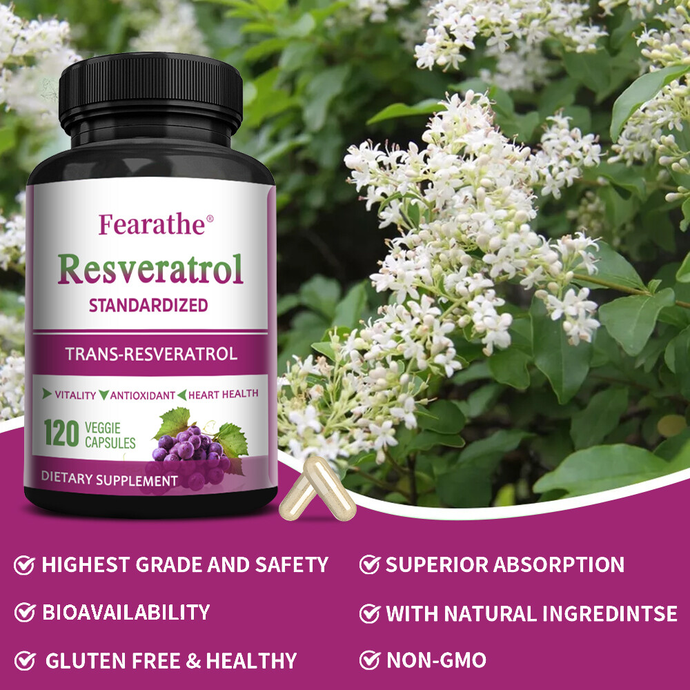 Resveratrol Maximum 1000 MG Strength Natural AntiAging Antioxidant Heart Health