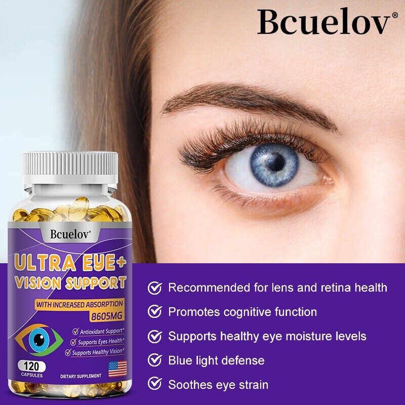 Ultra Eye+Vision Support 30 To 120 Softgels Fast Absorption Support Eye Health