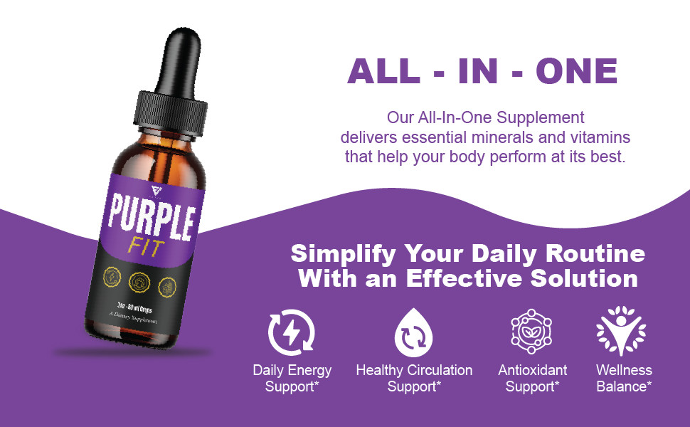 (3 Pack) Purple Fit Weight Management Drops, PurpleFit Support Supplement (6oz)