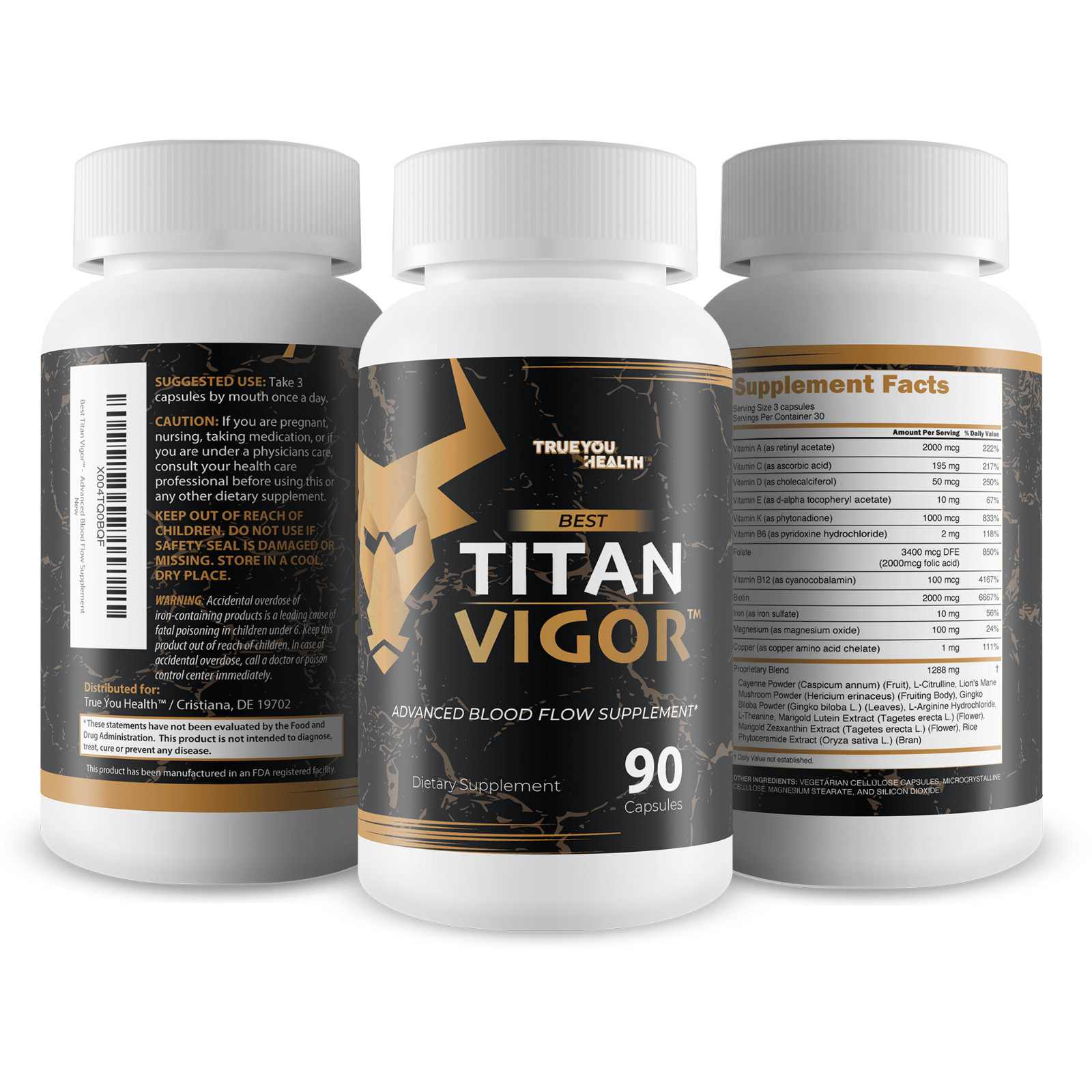 Best Titan Vigor – Improved Formula – Our Best Advanced Blood Flow Supplement