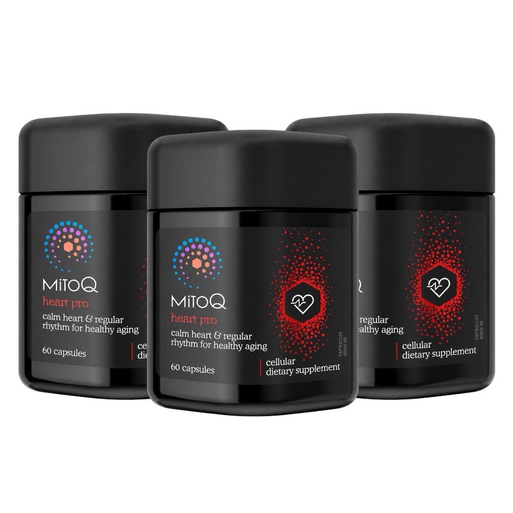 [MitoQ] 3 x Heart Pro Cardiovascular Support CoQ10 60 Vege Capsules