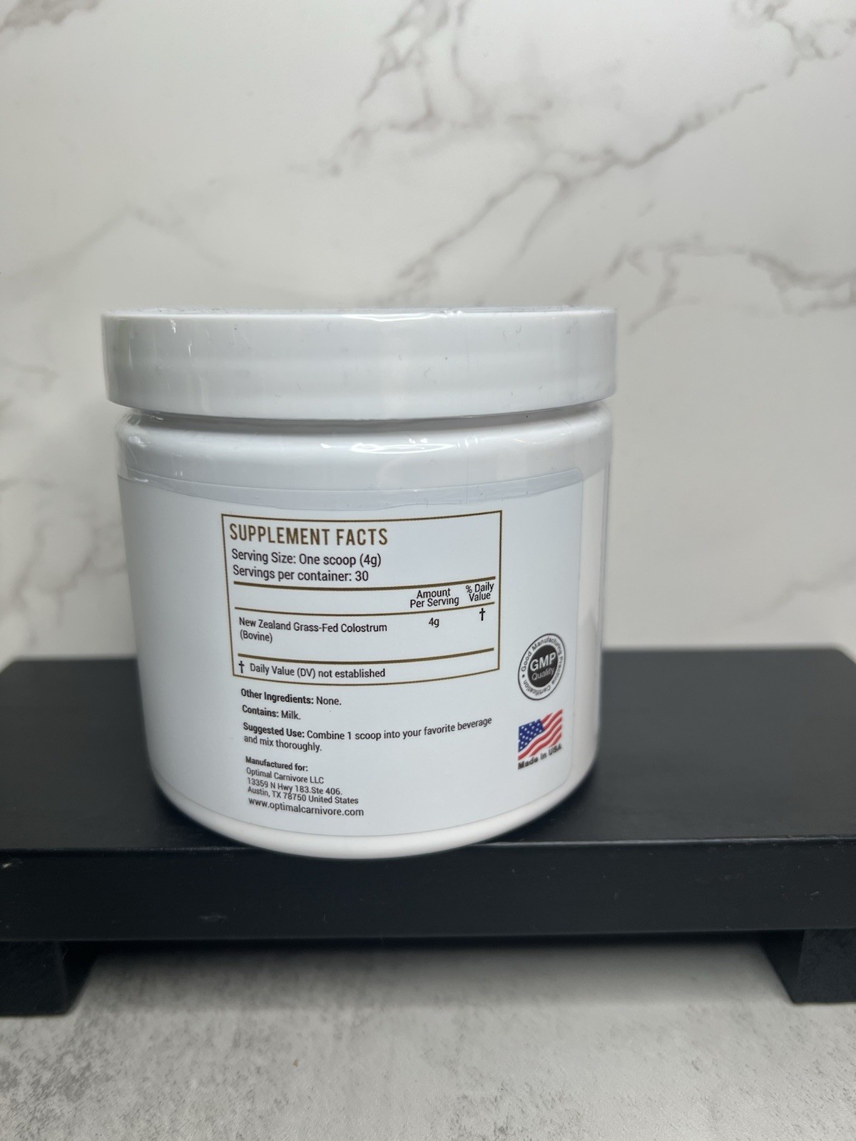 Optimal Carnivore Colostrum Grass-Fed Powder Unflavored 120g Exp 07/2027