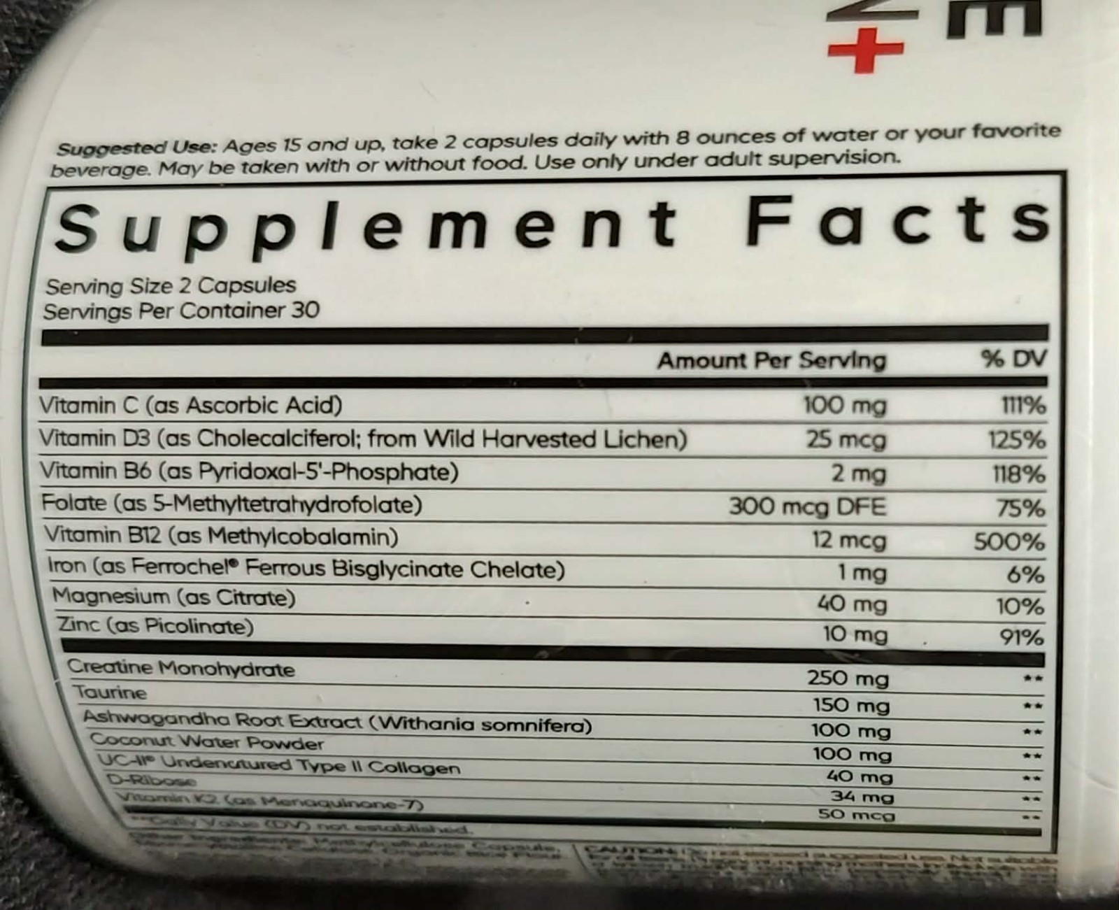 Teen Athlete Multivitamin Vitamins Sport Codeage Dietary Supplement Capsules