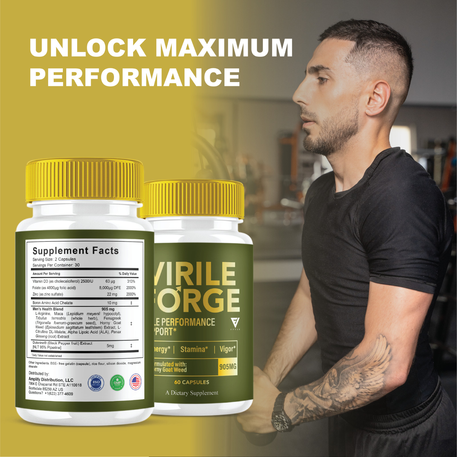 Virile Forge Pills, VirileForge Max Performance Capsules (60 Capsules)
