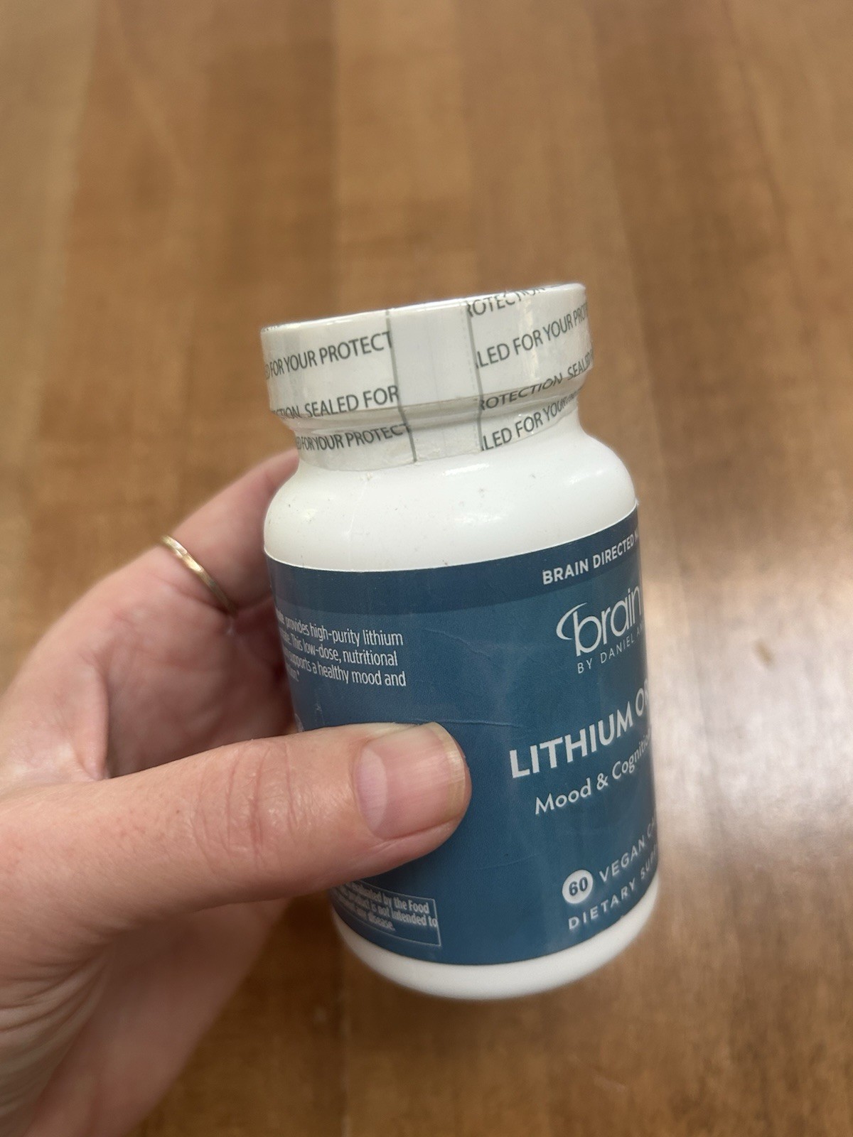 Brain MD Lithium Orotate 60 Vegan Capsules Mood Cognition Support Exp 10/28 5mg