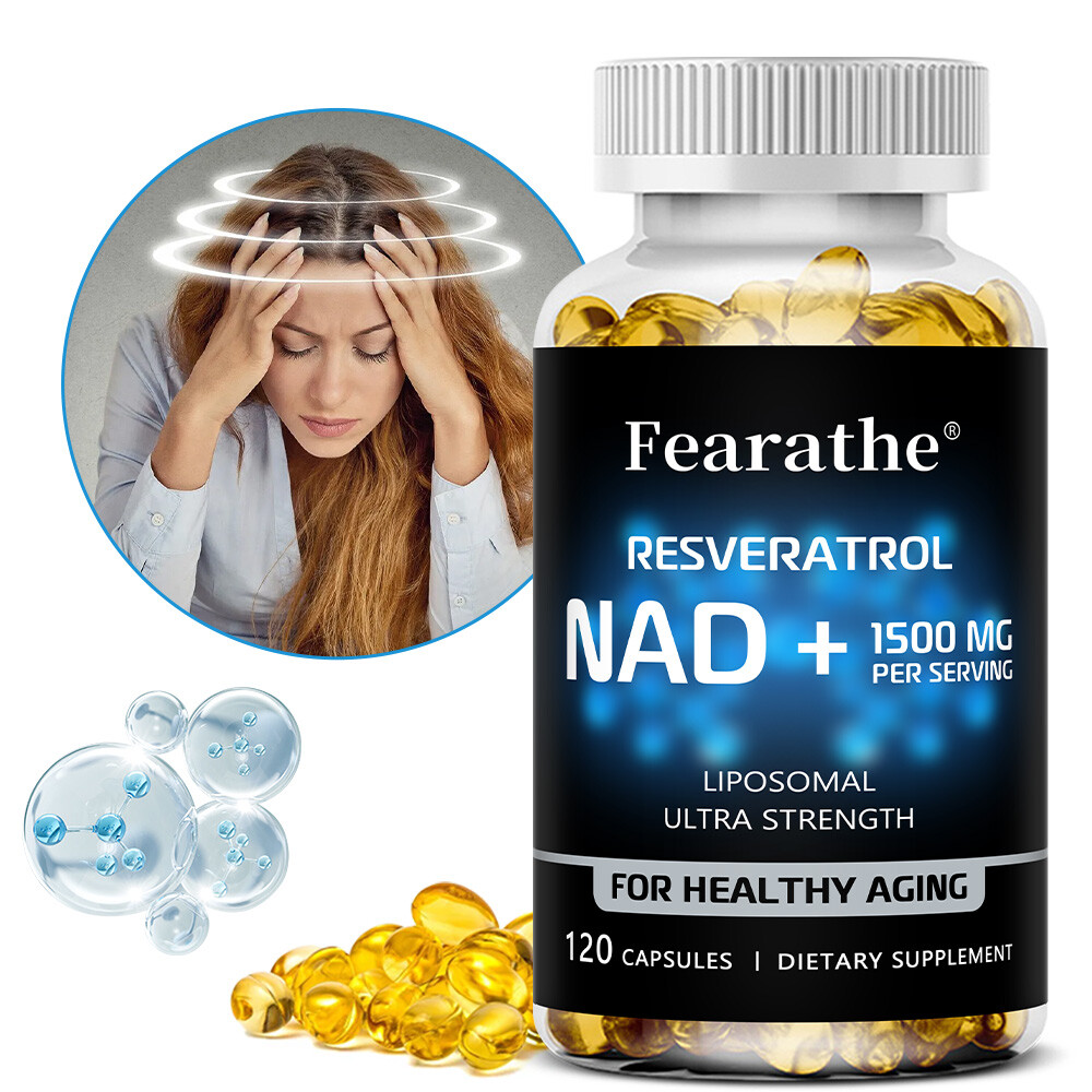 NAD+ Resveratrol Capsules, Boosts Energy Levels And Brain Function