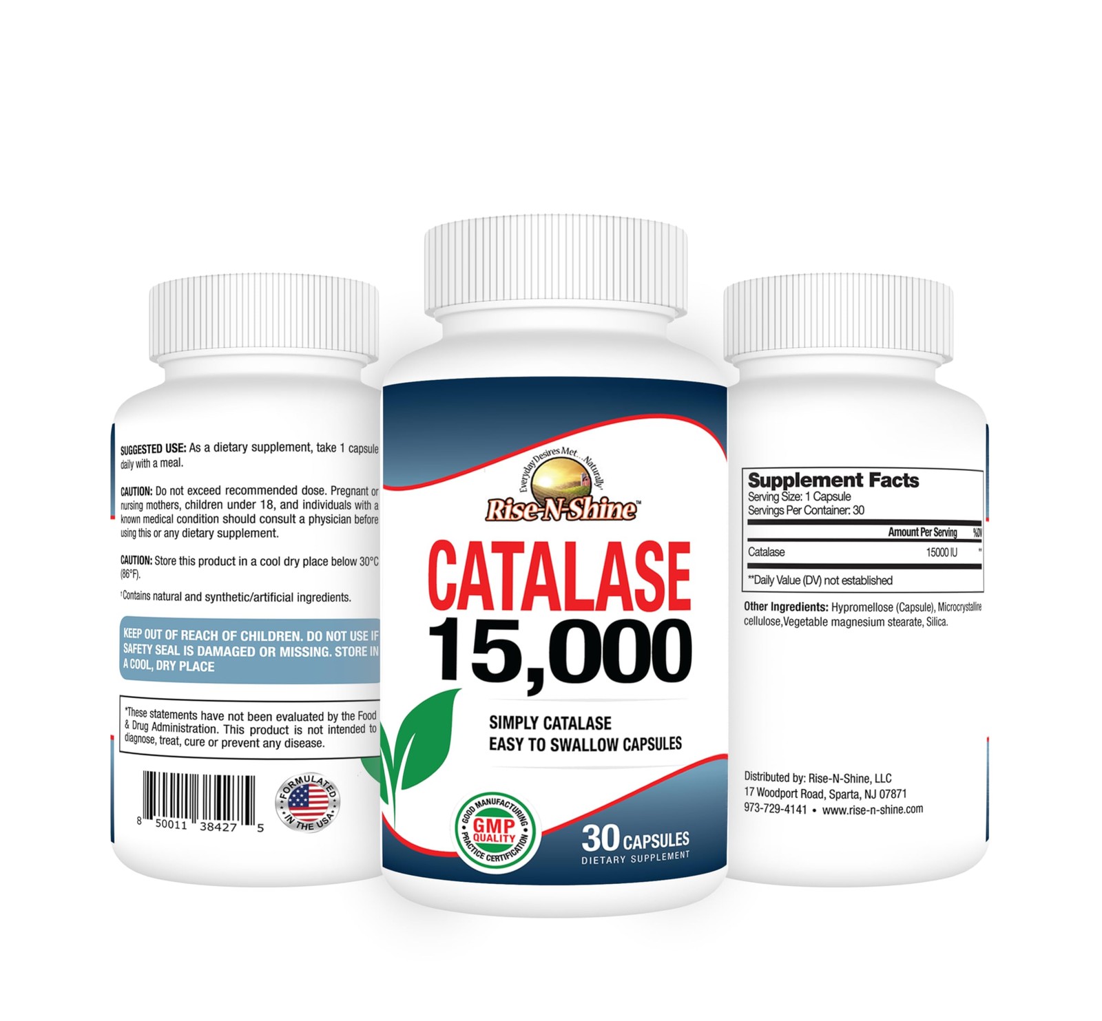Rise-N-Shine Catalase Supplement 15,000 – Powerful Antioxidant Enzyme for Hai…