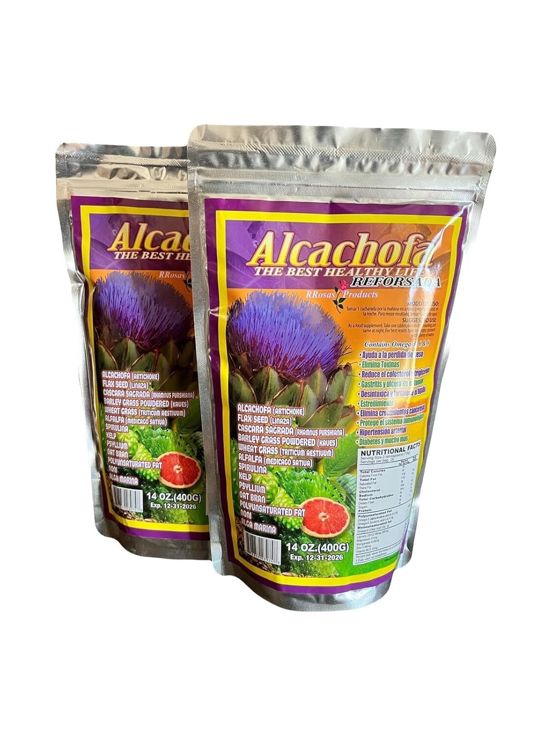 Artichoke – Alcachofa Reforsada Powder 14oz (400 g) – Pack of 2
