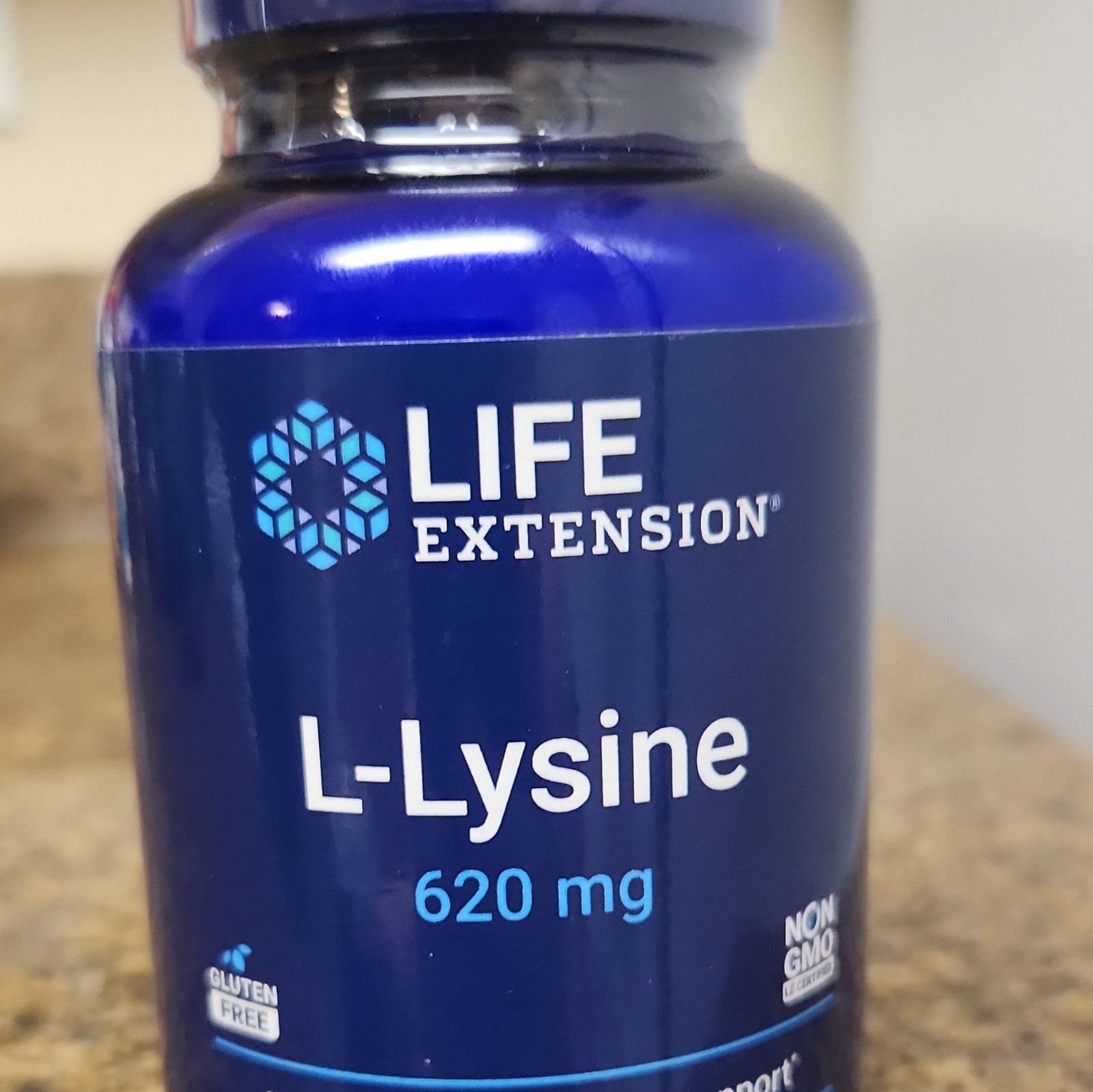 Life Extension L-Lysine 620 mg Gluten-Free Non-GMO Exp 07/2026