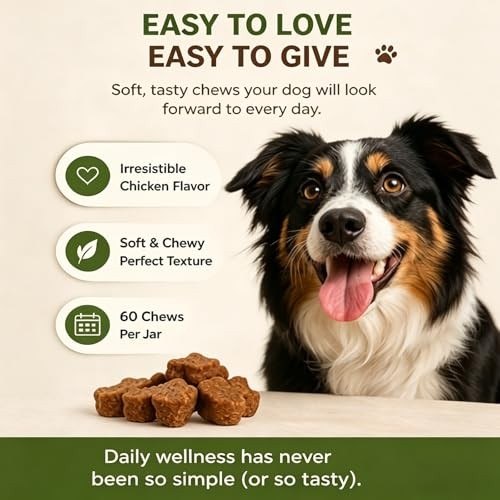 Dog Multivitamin Soft Chews, Chicken Flavor, 60 Count