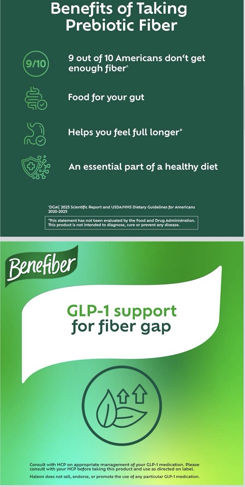 Benefiber Prebiotic Fiber Powder Plant Based Sugar-Free Taste-Free 17.6oz