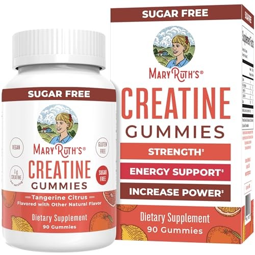 MaryRuth’s Creatine Gummies | 3g Creatine | Tangerine Citrus | Vegan, Sugar Free