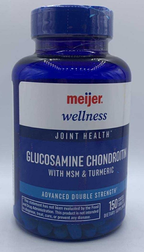 Meijer Wellness Glucosamine Chondroitin W/ MSM ~ 150 Coated Tablets ~ EXP 4/27