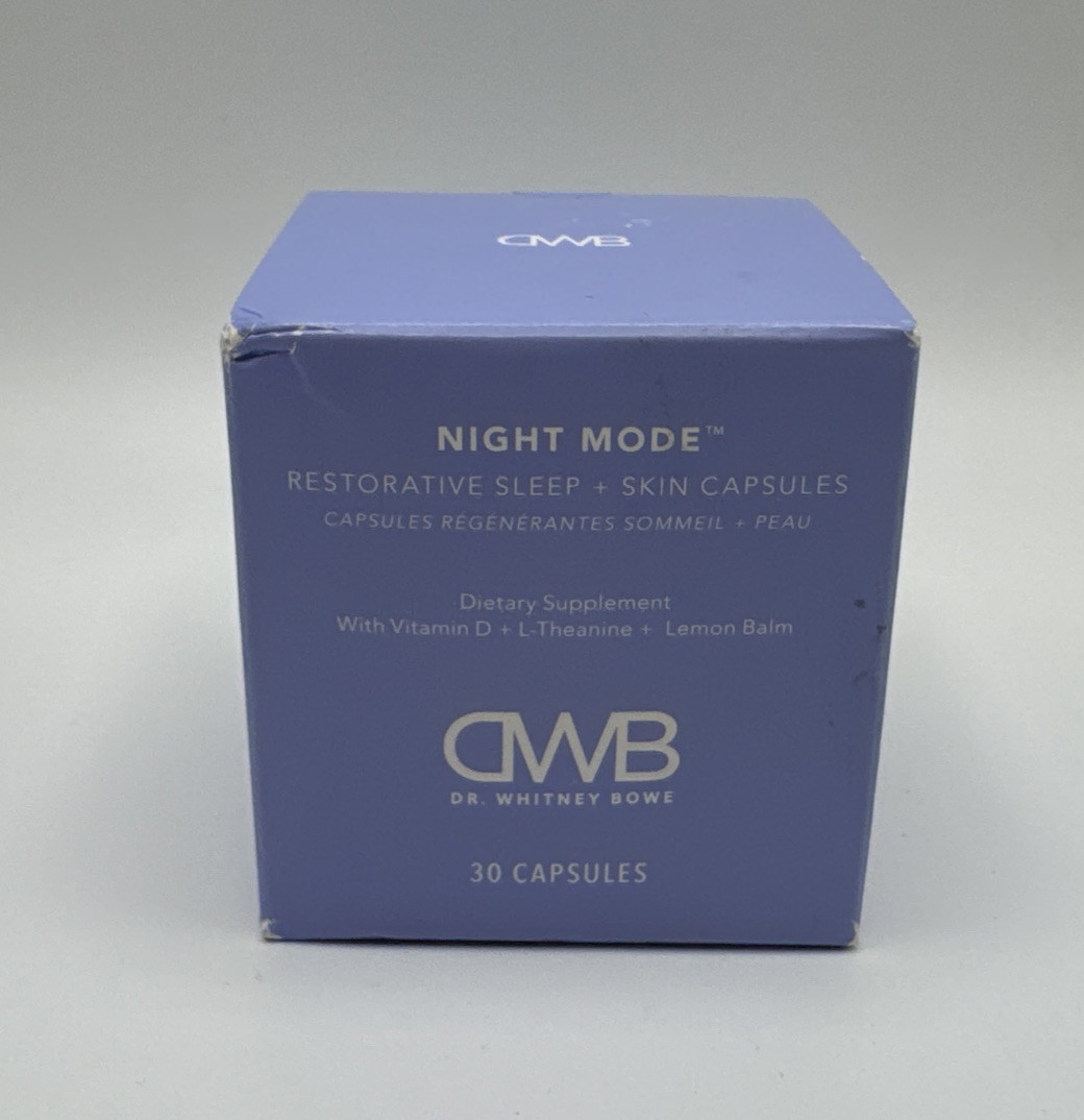 DWB Dr. Whitney Bowe NIGHT MODE Restorative Sleep + Skin Capsules ~ 30 Capsules