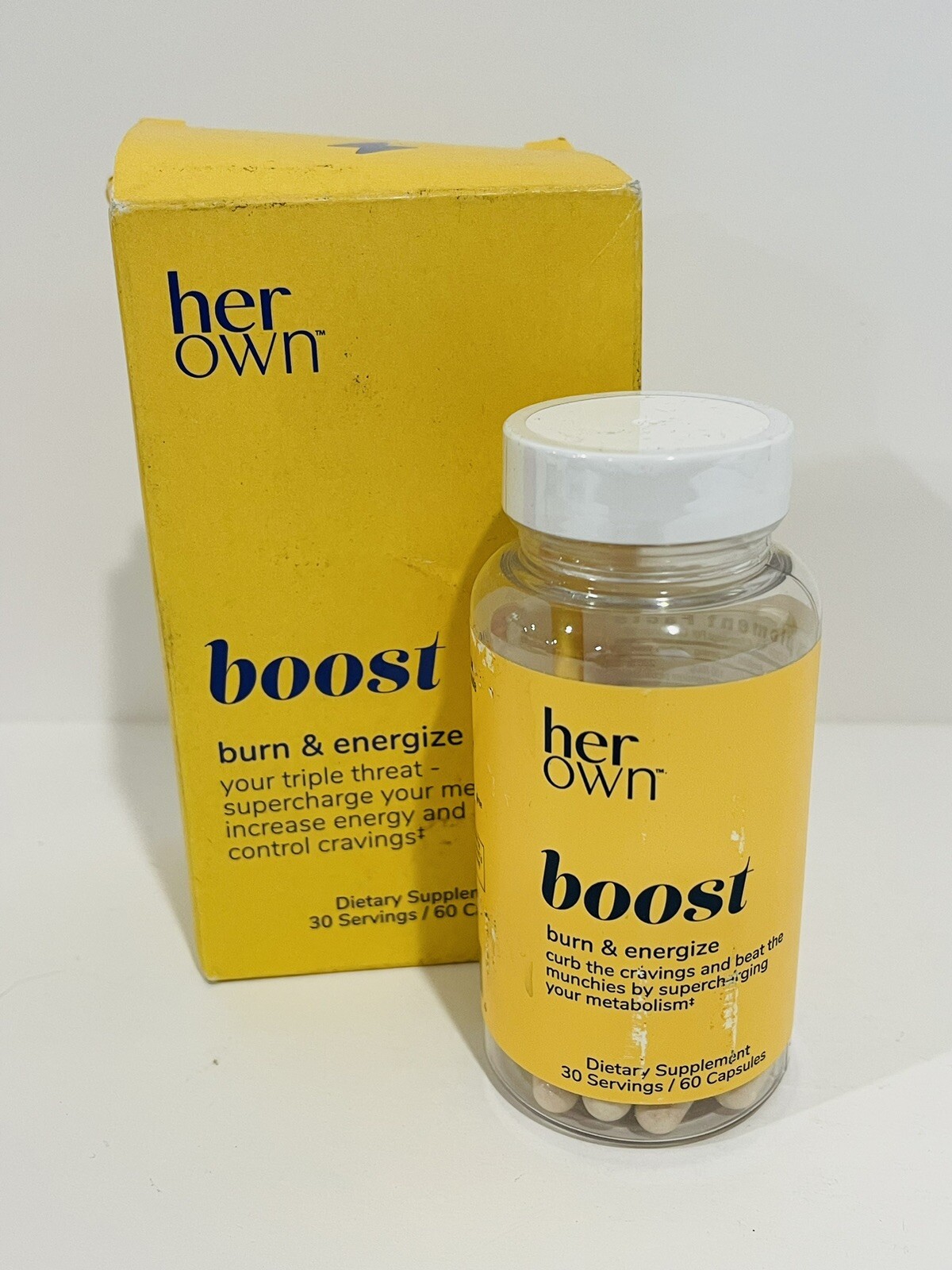 Her Own Boost Burn & Energize Curb Cravings 60 Caps Exp 09/26