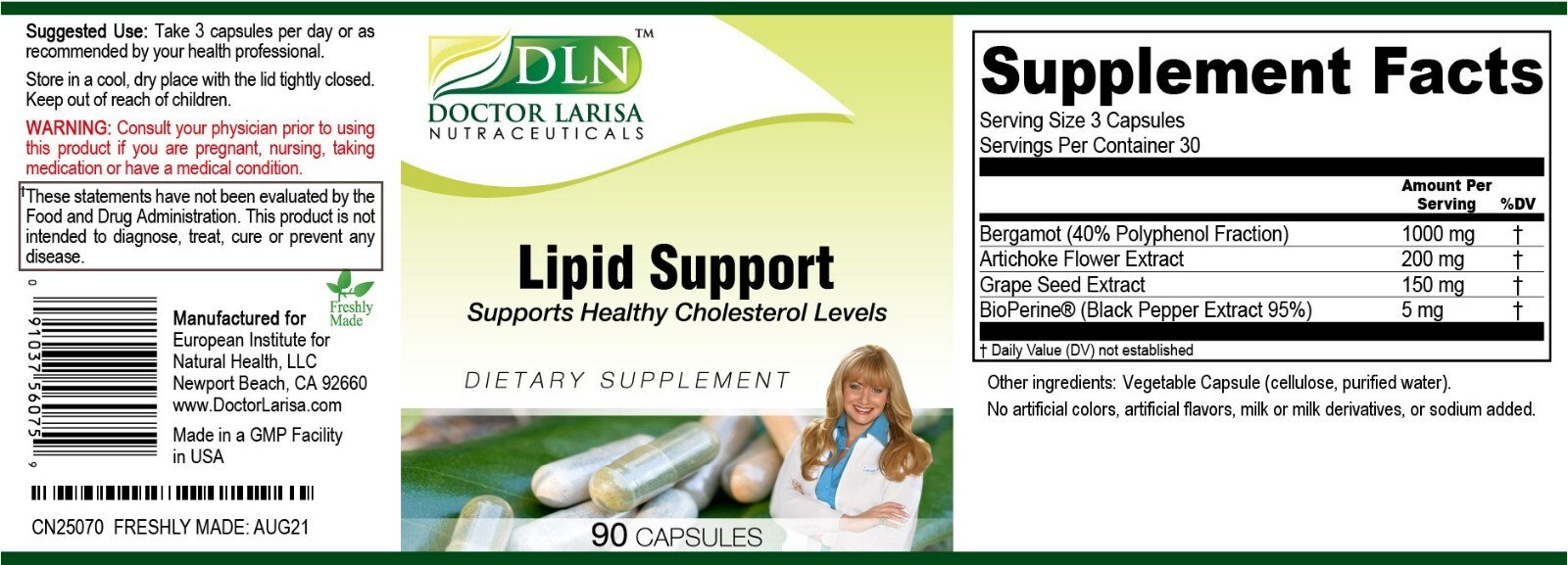 Lipid Support™ by Doctor Larisa Nutraceuticals