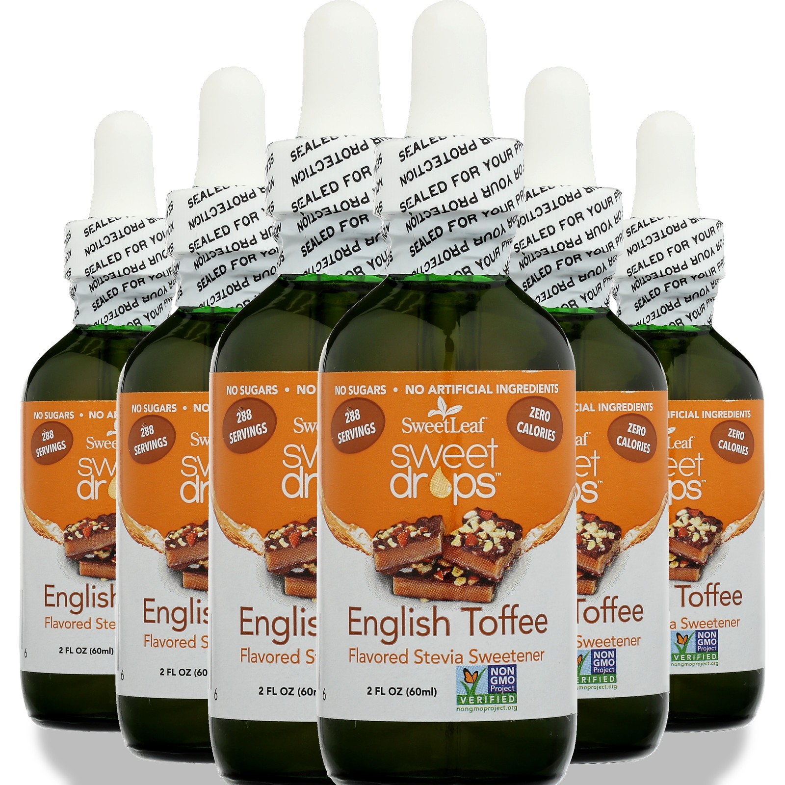 Sweetleaf English Toffee Liquid Stevia Sweet Drops 2 Fl Oz Fl. 6 Pack