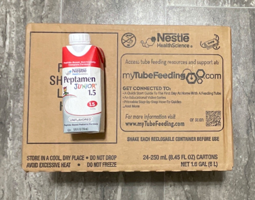 Nestlé Health Science Peptamen Junior 1.5 Unflavored 8.45 fl oz 24c X2 Boxes.