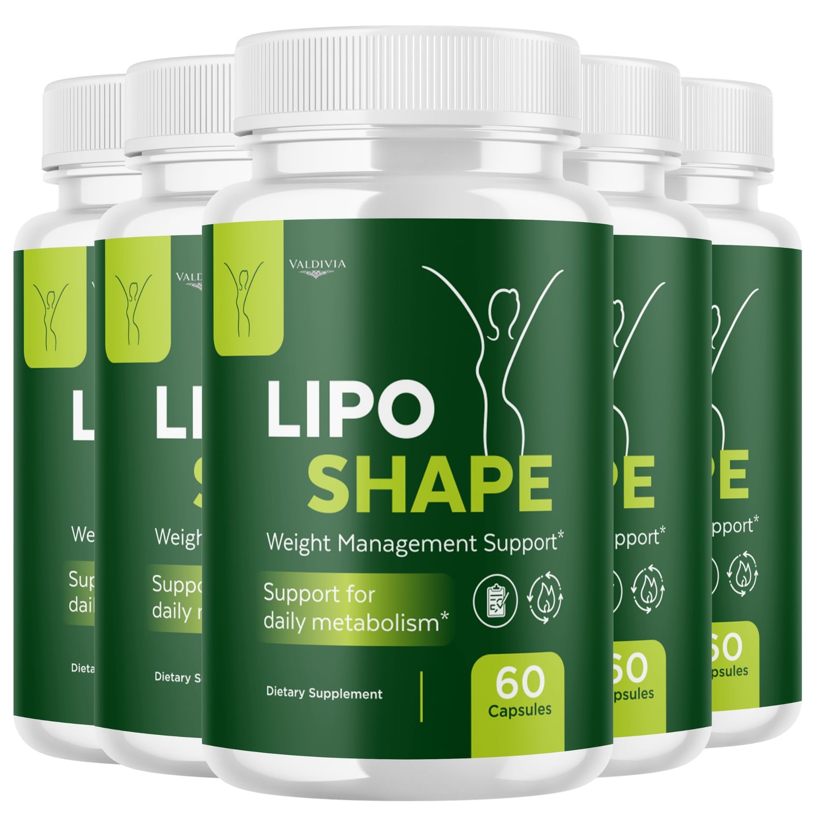Valdivia (5 Pack) LipoShape Capsules 300 Capsules 5 Pack Dietary Supplement Made