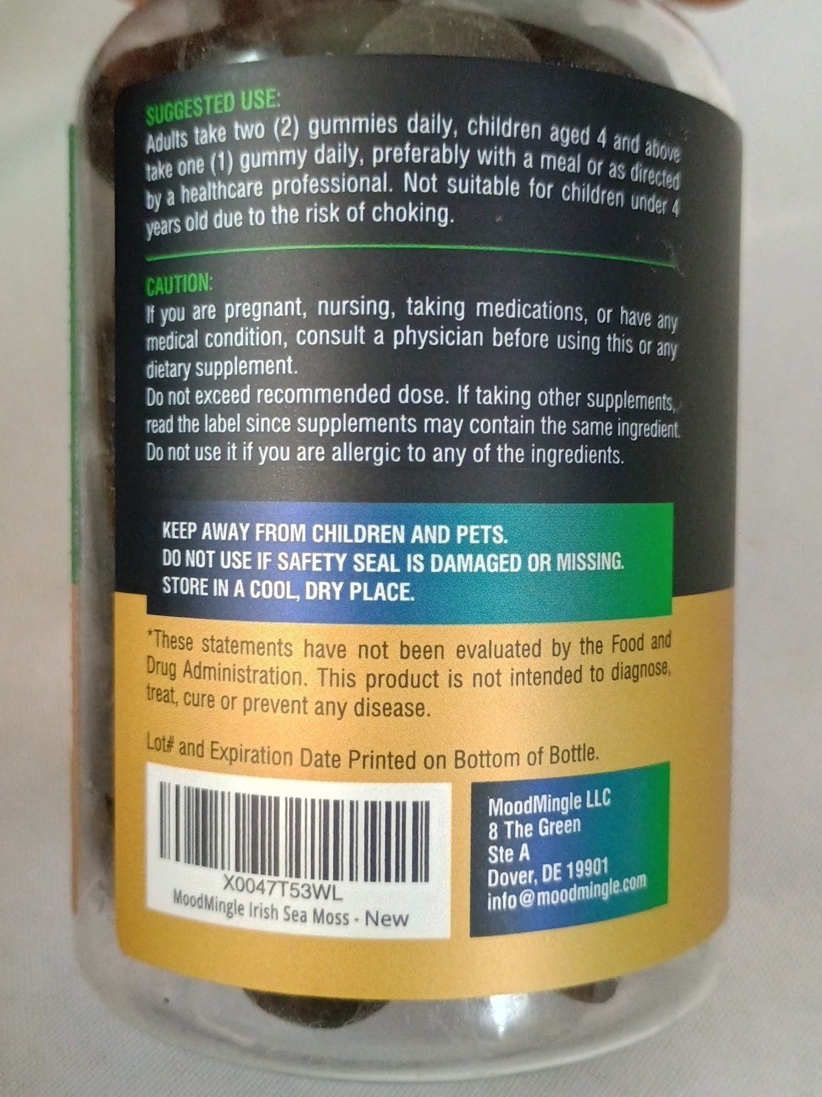 Irish Sea Moss Gummies–60 Grape Bladderwrack Burdock Elderberry Black Seed 06/26
