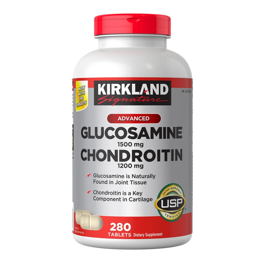 Kirkland Glucosamine Chondroitin 280 Tablets 1500mg 1200mg USP Verified EXP:1/28