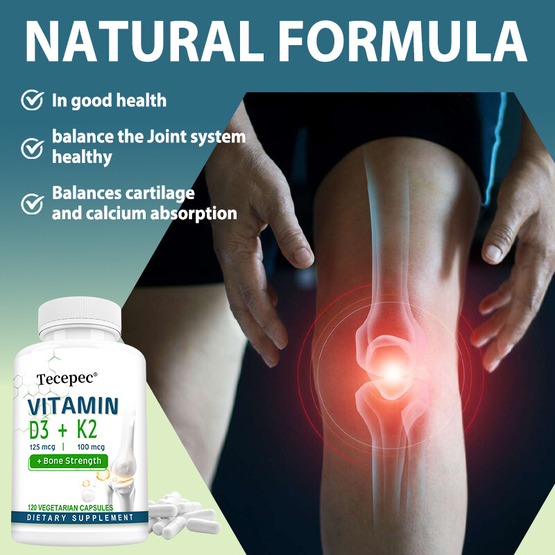 Vitamin K2 (100mcg) + Vitamin D3 (5000 IU) 30/60/120 Softgels – Gluten Free