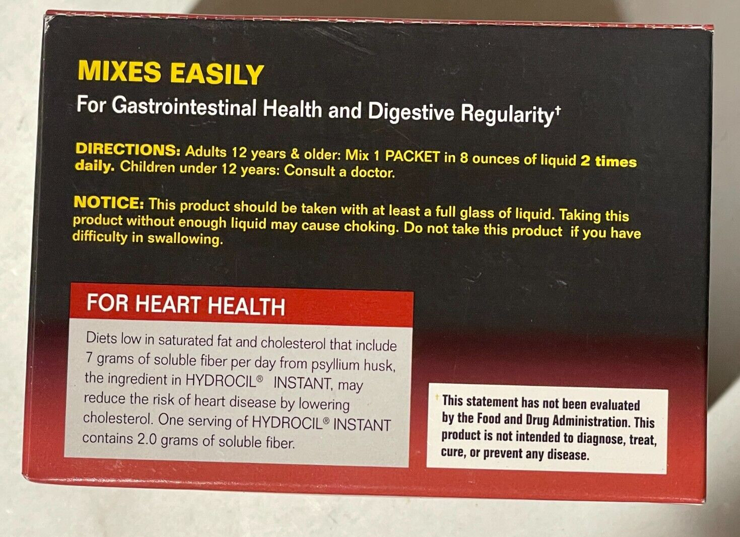 Hydrocil Instant Dietary Fiber Supplement Digestive Regularity Sugar Free 30ct