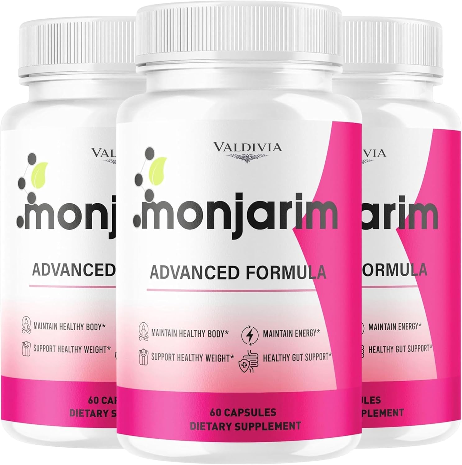 Valdivia Monjarim 180 Capsules 3 Pack Dietary Supplement Made in USA Metabolism