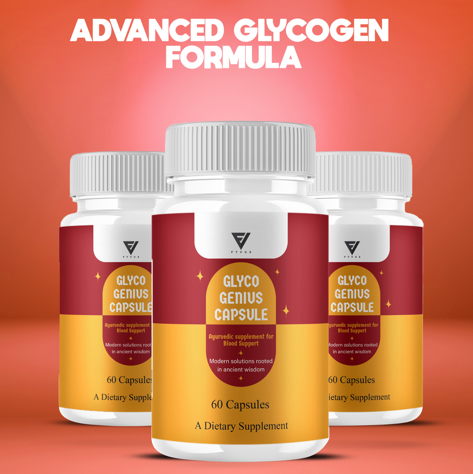 (3 Pack) Glyco Genius Capsules GlycoGenius Maximum Strength Pills (180 Capsules)