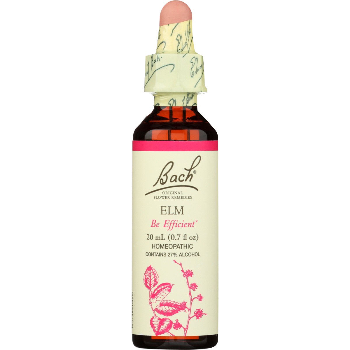 Bach Be Efficient Elm Homeopathic Flower Remedies Solution 20 Ml Tablets 1 Pack