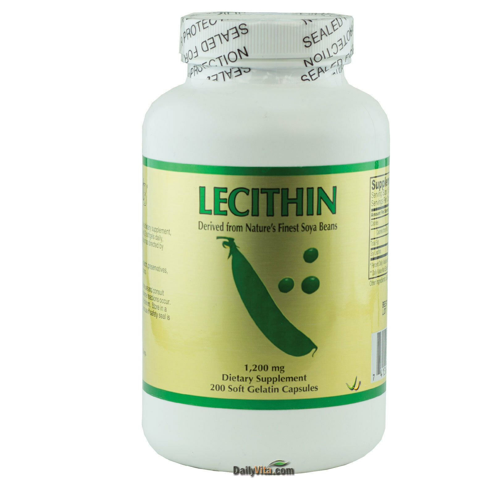 3 Bottles of Lecithin 1200mg 200 Softgels anti-oxidant