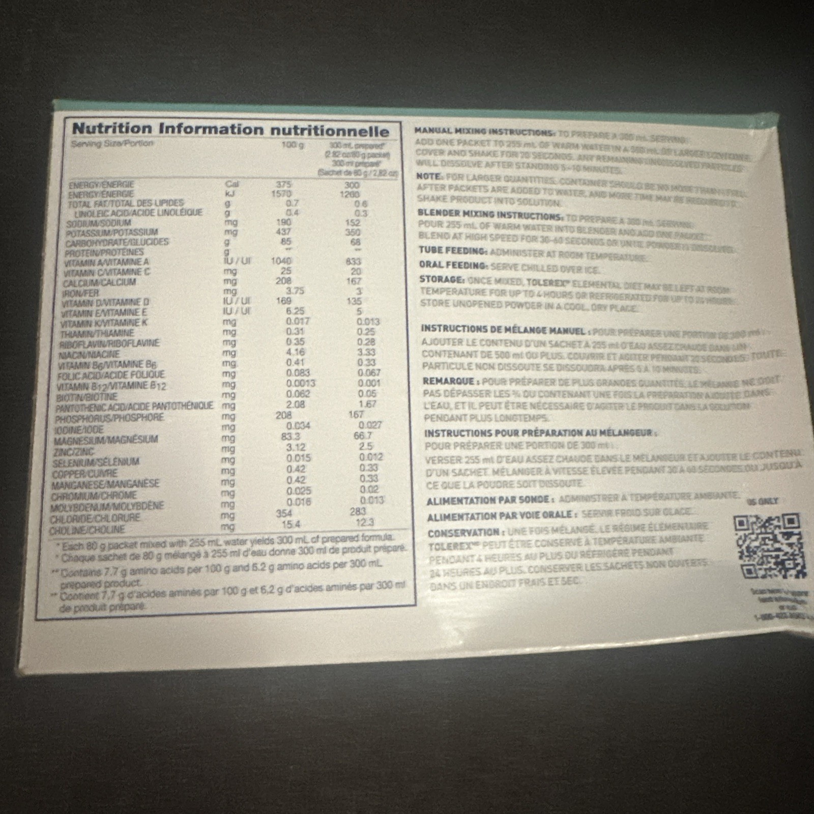 Nestle Tolerex Unflavored Powder 2.82 oz Box of 6 Packets 2pacl Expires 2/2027